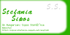 stefania sipos business card